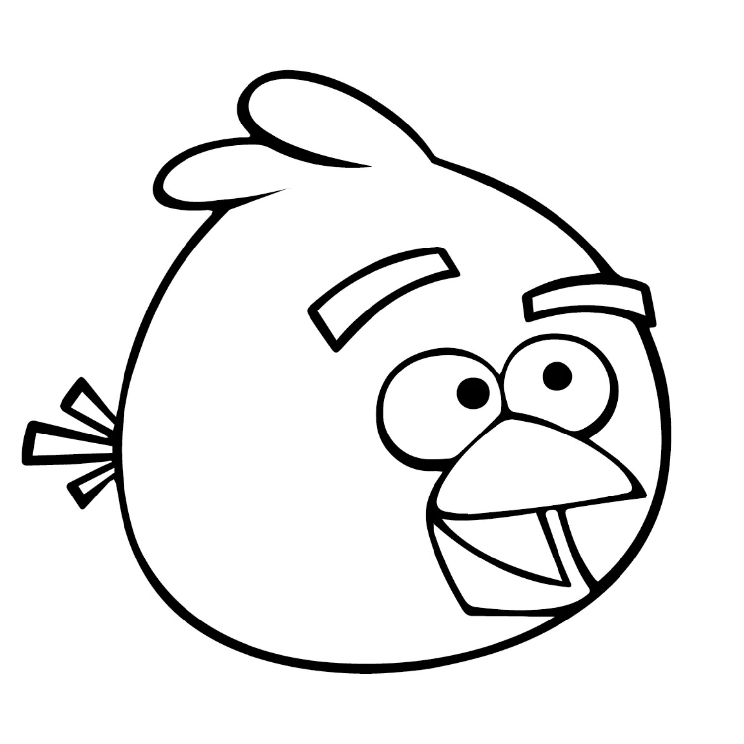 Tranh tô màu Angry Birds dễ thương cho bé dễ tô nhất