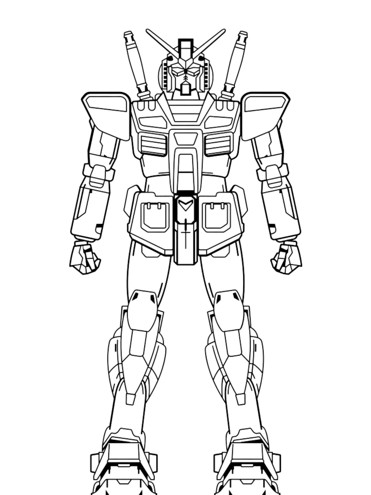 Tranh tô màu robot Gundam ngầu cho bé trai từ 5 tuổi trở lên