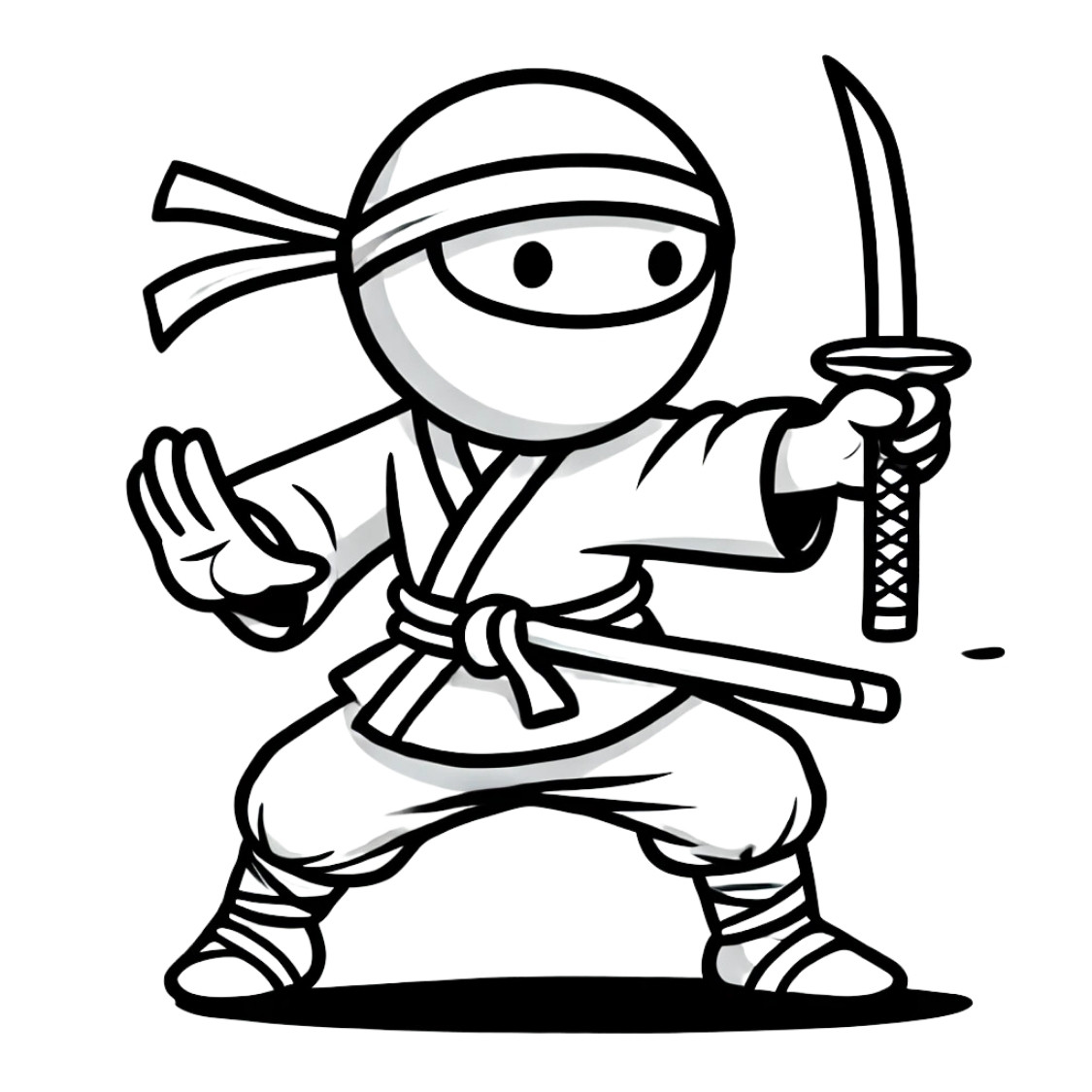 Hình tô màu Ninja đẹp nhất cho bé tập tô màu tại nhà