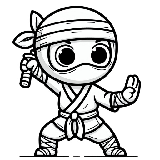 Mẫu tranh tô màu Ninja đẹp nhất dành cho bé